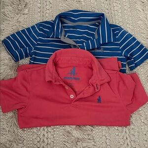 johnnie-O Kids' Pink Polo Shirt & Under Armor blue stripe